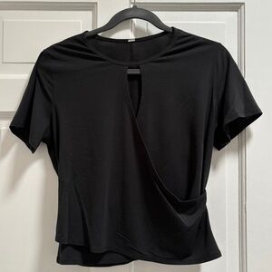 Lululemon Short Sleeve Cross Front Keyhole Tee